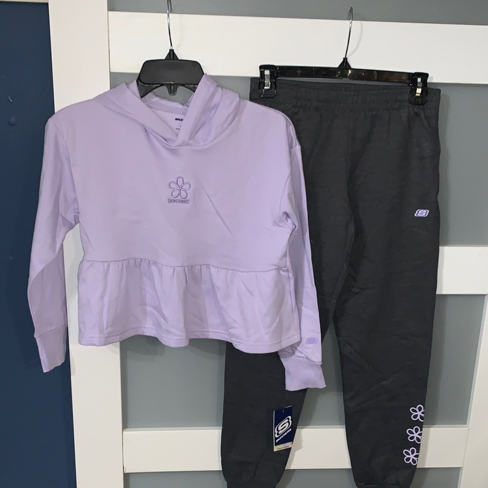 Skechers Lilac and Charcoal Kids Set